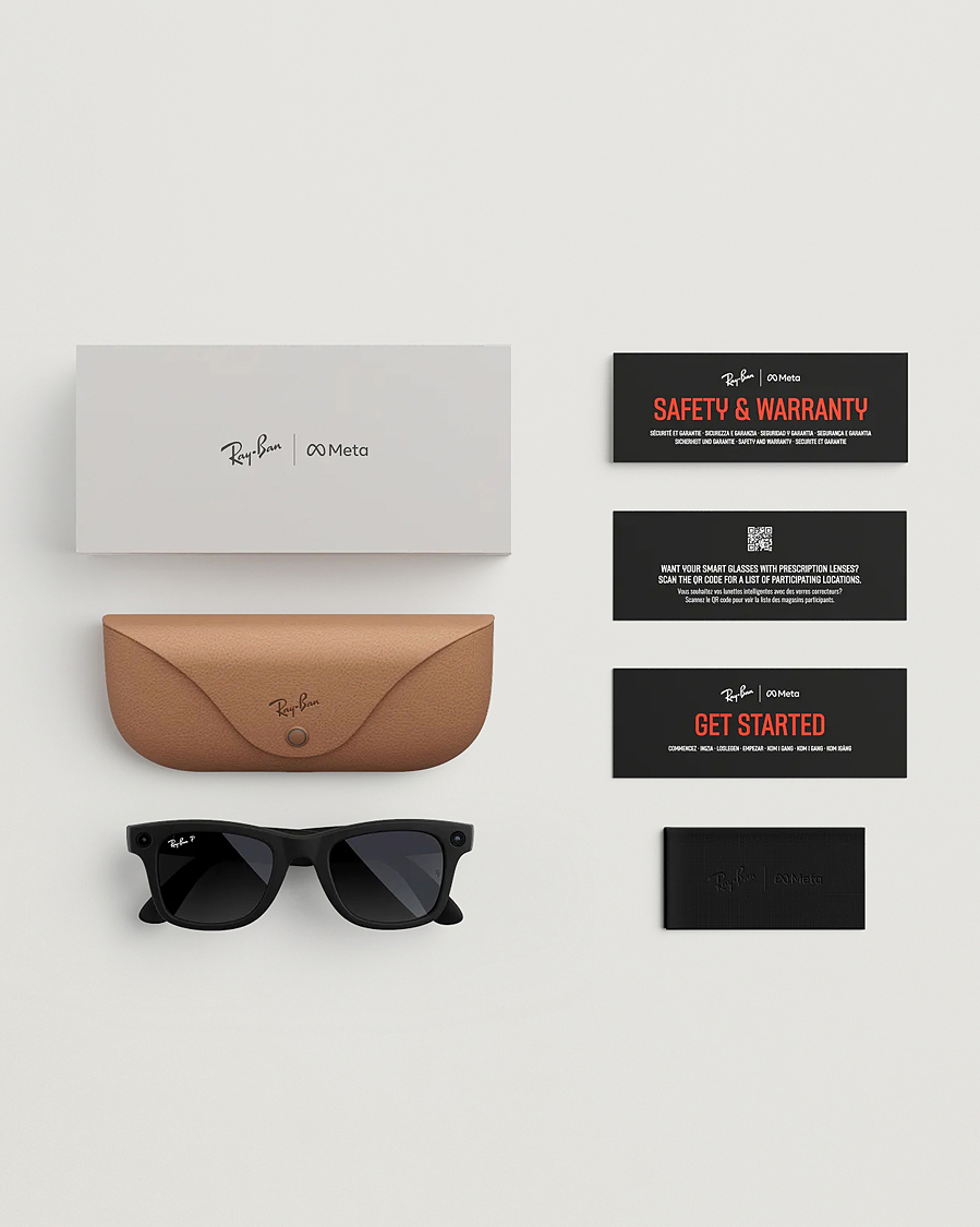 Men | Sunglasses | Ray-Ban | Wayfarer Meta 50 Sunglasses Matte Black