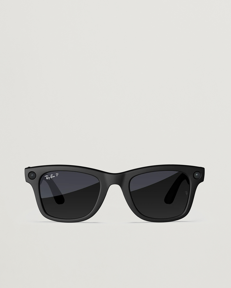 Men | Sunglasses | Ray-Ban | Wayfarer Meta 53 Sunglasses Matte Black