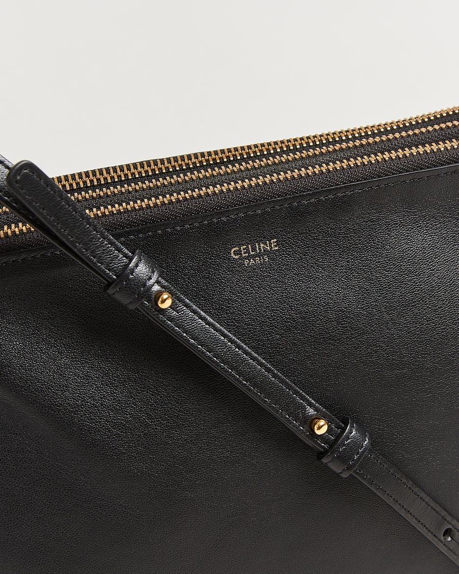Men | Celine Pre-Owned Trio Bag Medium Leather Black | Celine Pre-Owned | Trio Bag Medium Leather Black