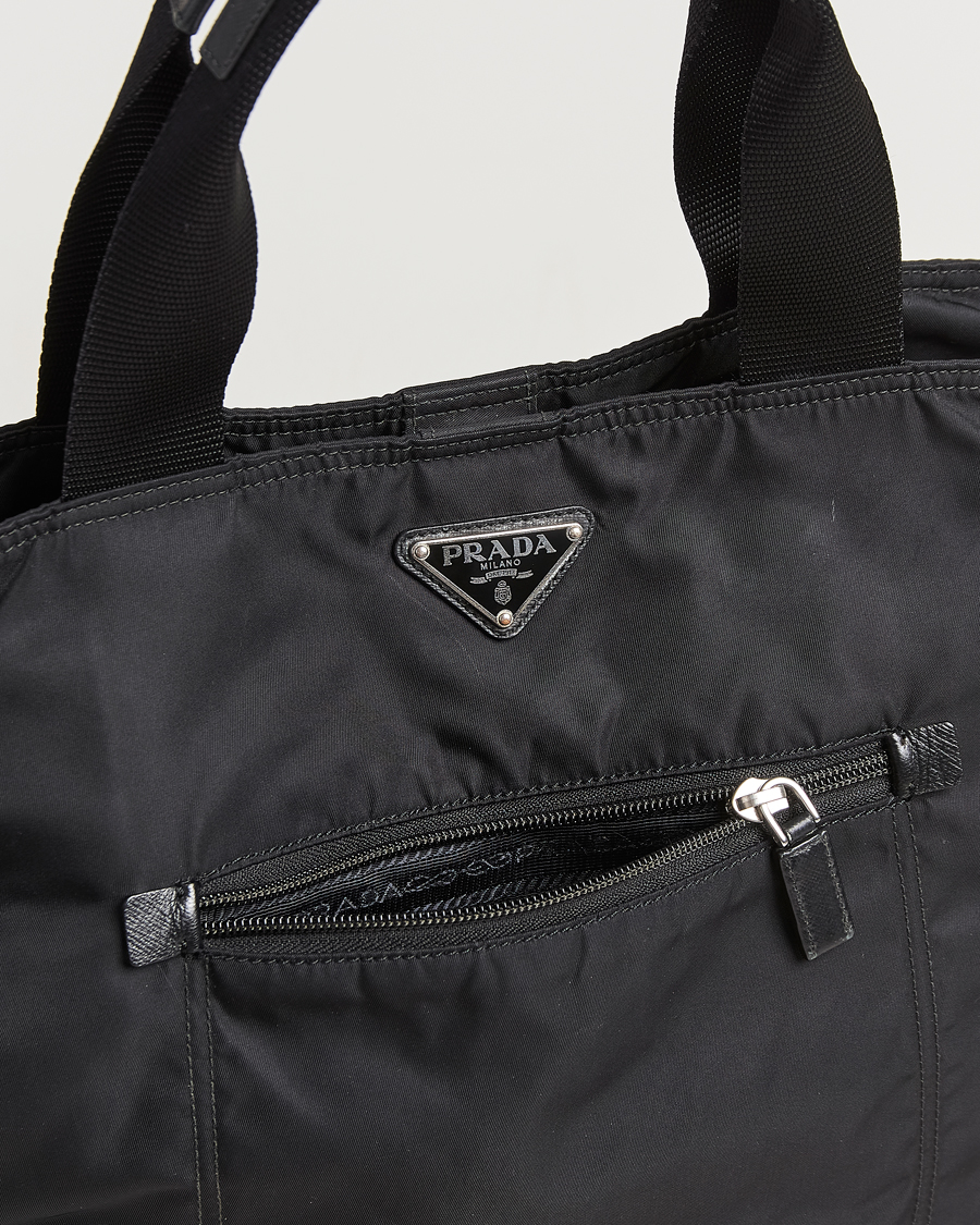 Men | Prada Pre-Owned 2 Way Boston Bag Tessuto Nylon Black | Prada Pre-Owned | 2 Way Boston Bag Tessuto Nylon Black