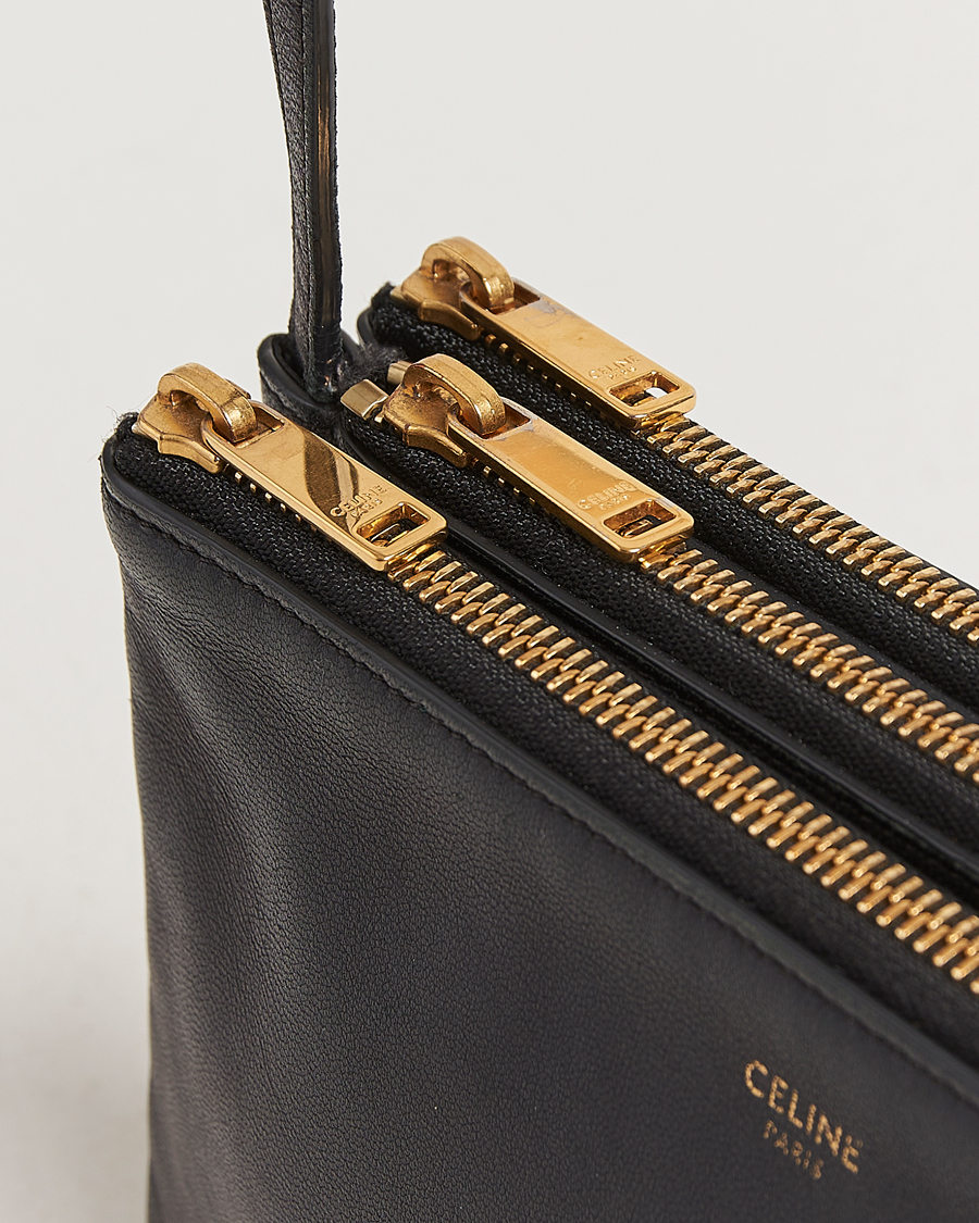 Men | Celine Pre-Owned Trio Bag Small Leather Black | Celine Pre-Owned | Trio Bag Small Leather Black