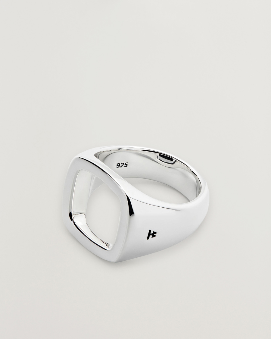 Men | Jewellery | Tom Wood | Cushion Open Ring Silver
