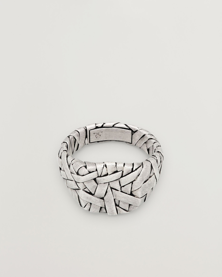 Men | Jewellery | Tom Wood | Quilt Ring Small Silver