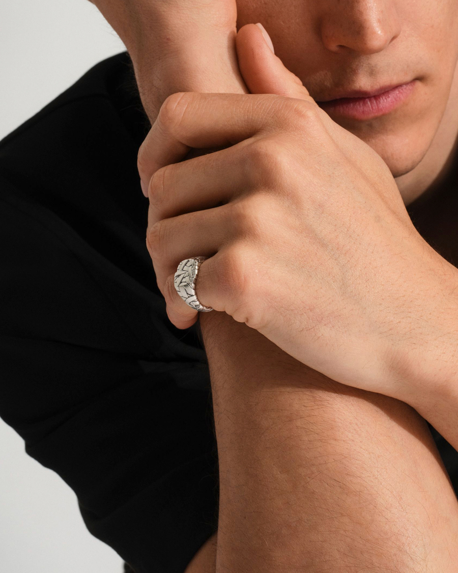 Tom Wood Quilt Ring Small Silver at CareOfCarl.com