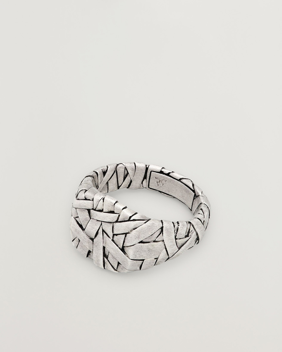 Men | Jewellery | Tom Wood | Quilt Ring Small Silver