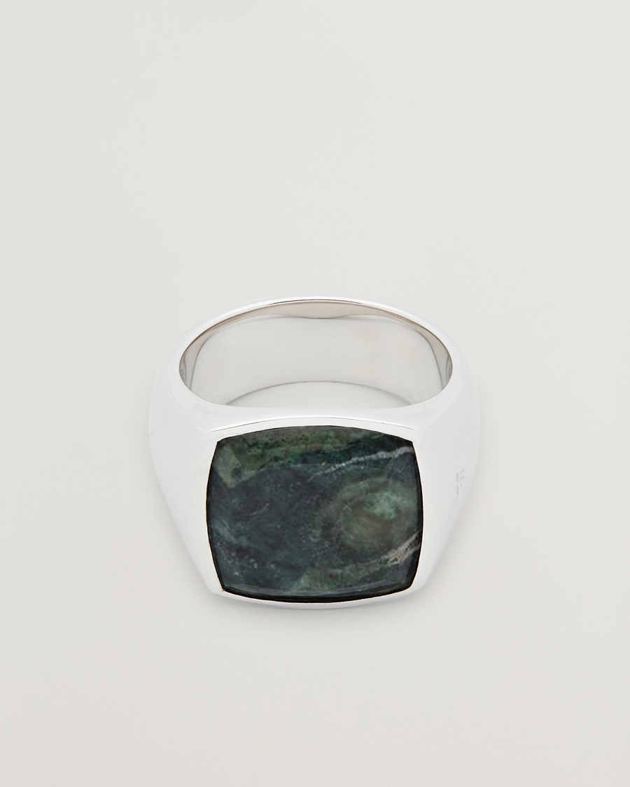 Men | Jewellery | Tom Wood | Cushion Ring Kambaba Silver