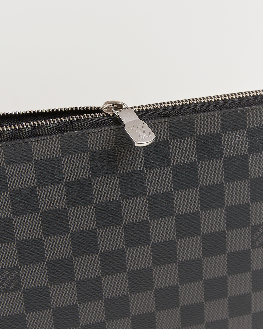 Men | Pre-Owned & Vintage Bags | Louis Vuitton Pre-Owned | Pochette Jules GM Damier Graphite