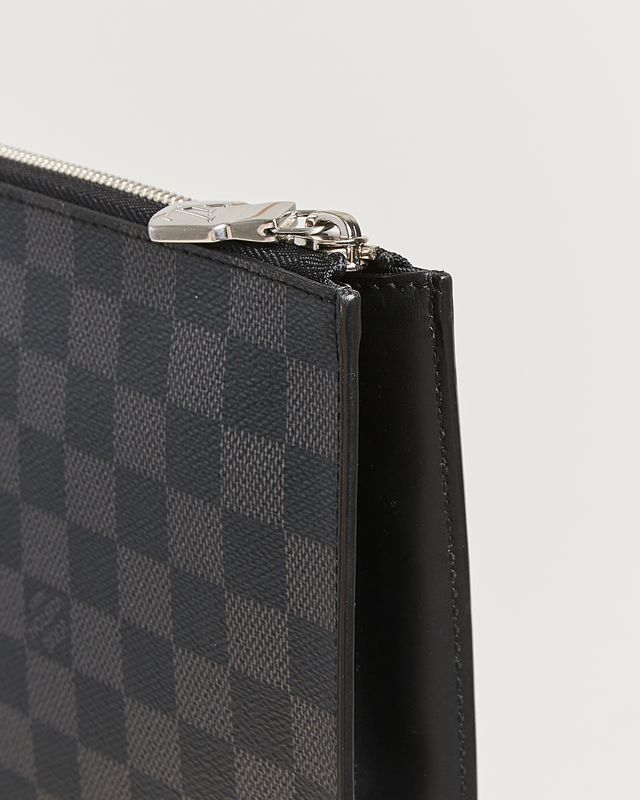 Men | Pre-Owned & Vintage Bags | Louis Vuitton Pre-Owned | Pochette Jules GM Damier Graphite