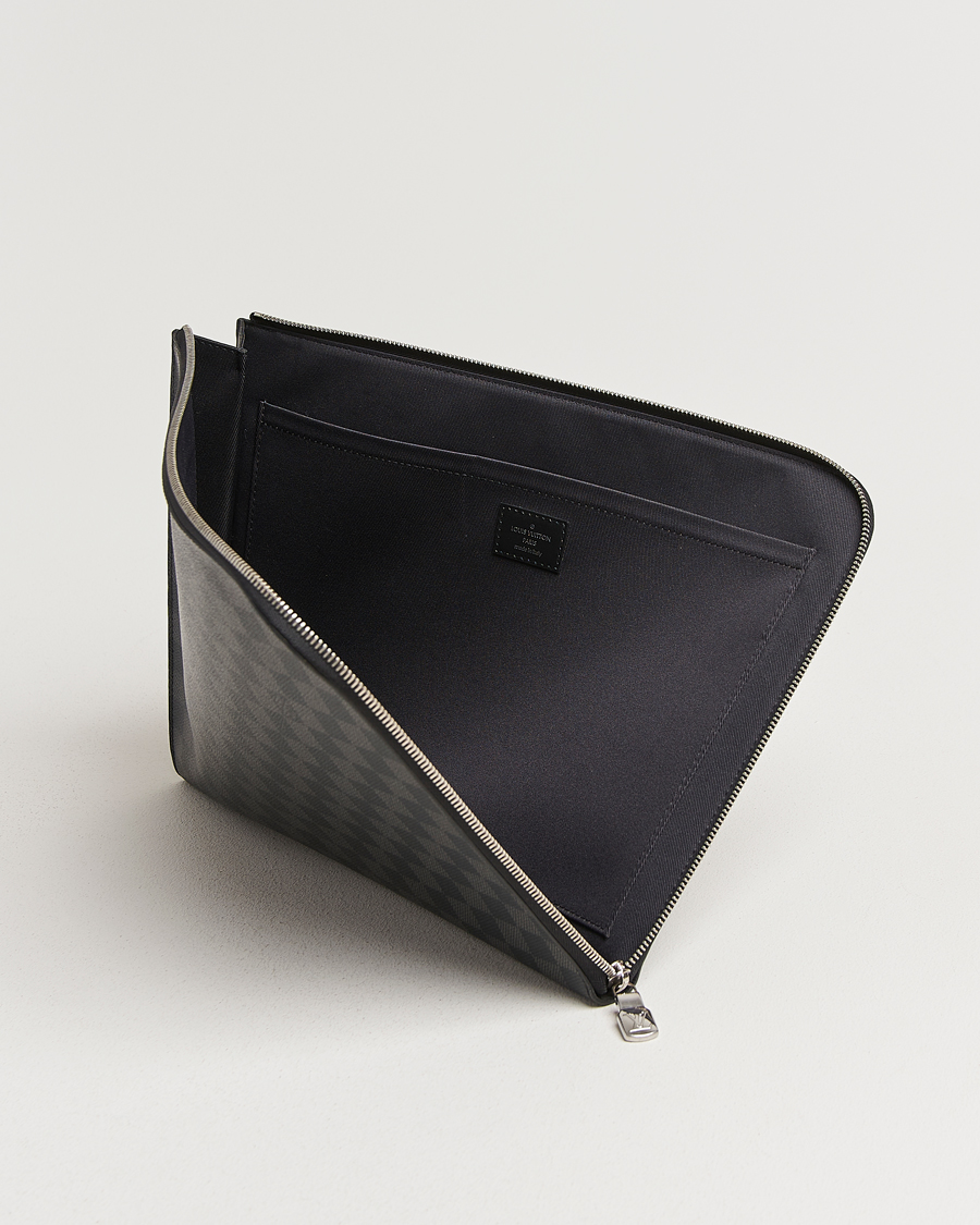 Men | Pre-Owned & Vintage Bags | Louis Vuitton Pre-Owned | Pochette Jules GM Damier Graphite