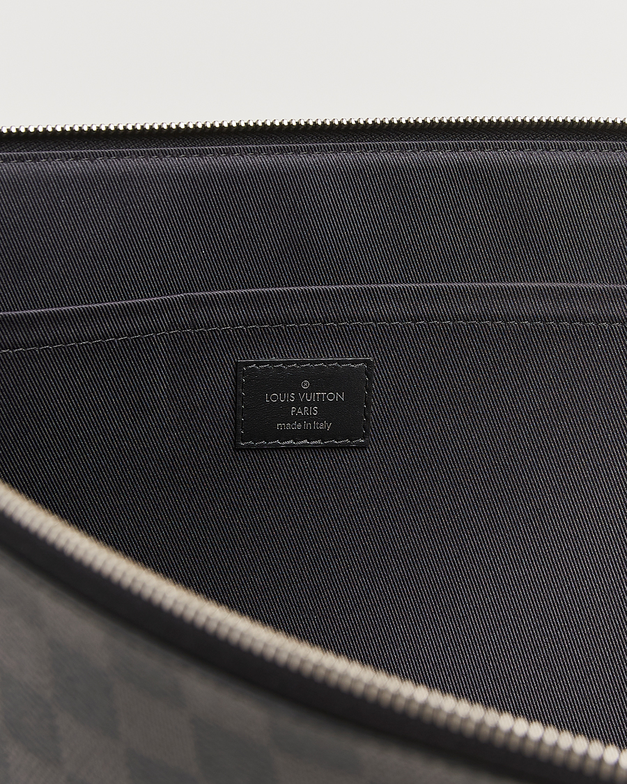 Men | Pre-Owned & Vintage Bags | Louis Vuitton Pre-Owned | Pochette Jules GM Damier Graphite