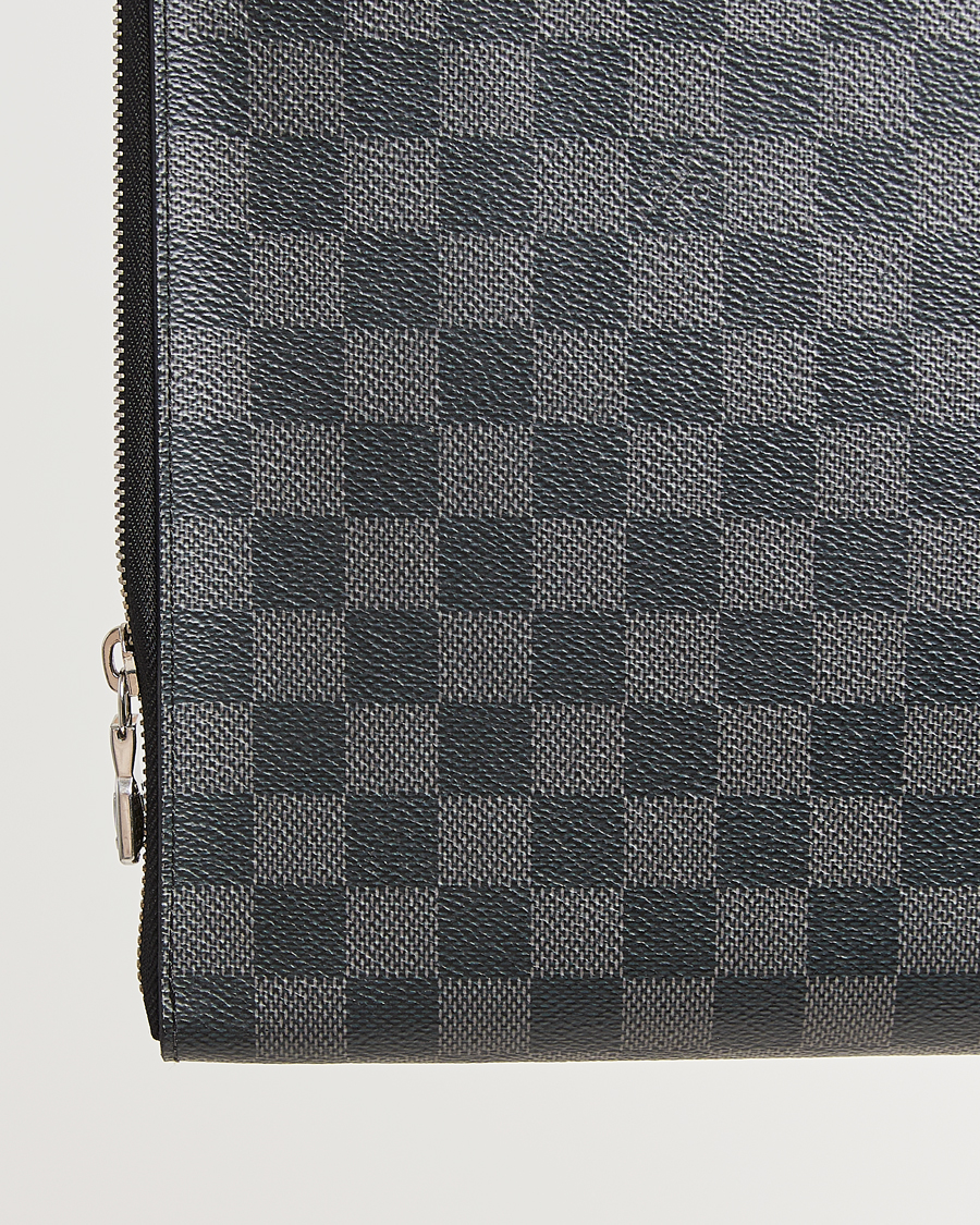 Men | Pre-Owned & Vintage Bags | Louis Vuitton Pre-Owned | Pochette Jules GM Damier Graphite