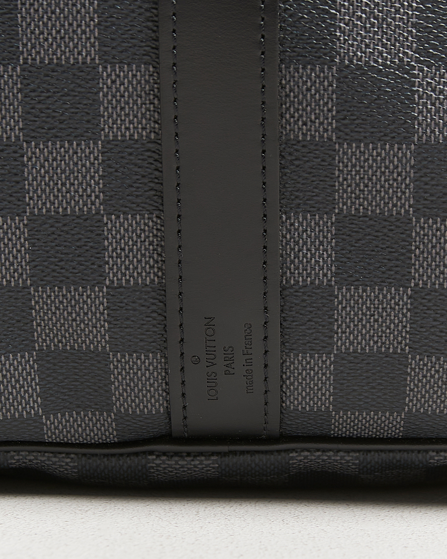 Men | Pre-Owned & Vintage Bags | Louis Vuitton Pre-Owned | Keepall Bandouliére 55 Damier Graphite