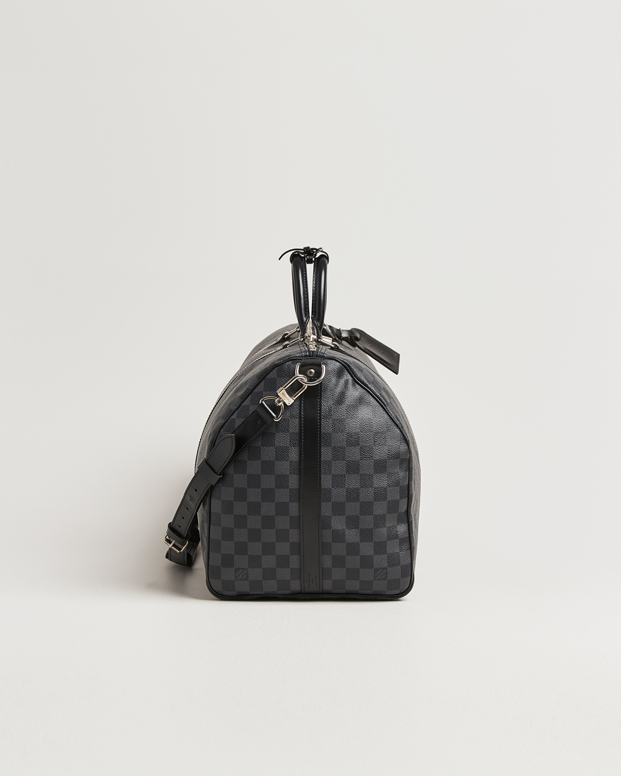 Men | Pre-Owned & Vintage Bags | Louis Vuitton Pre-Owned | Keepall Bandouliére 55 Damier Graphite