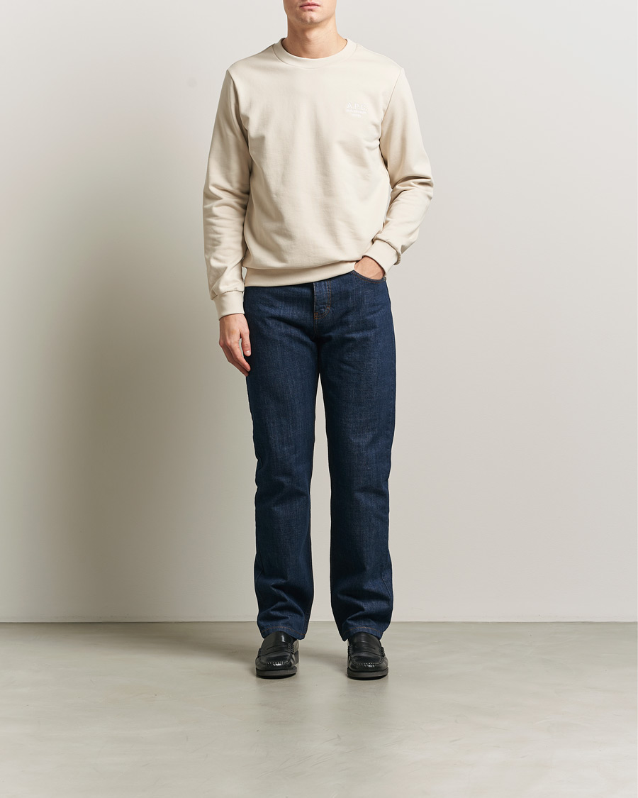 Men | Sweaters & Knitwear | A.P.C. | Rue Madame Tonal Sweatshirt Mastic
