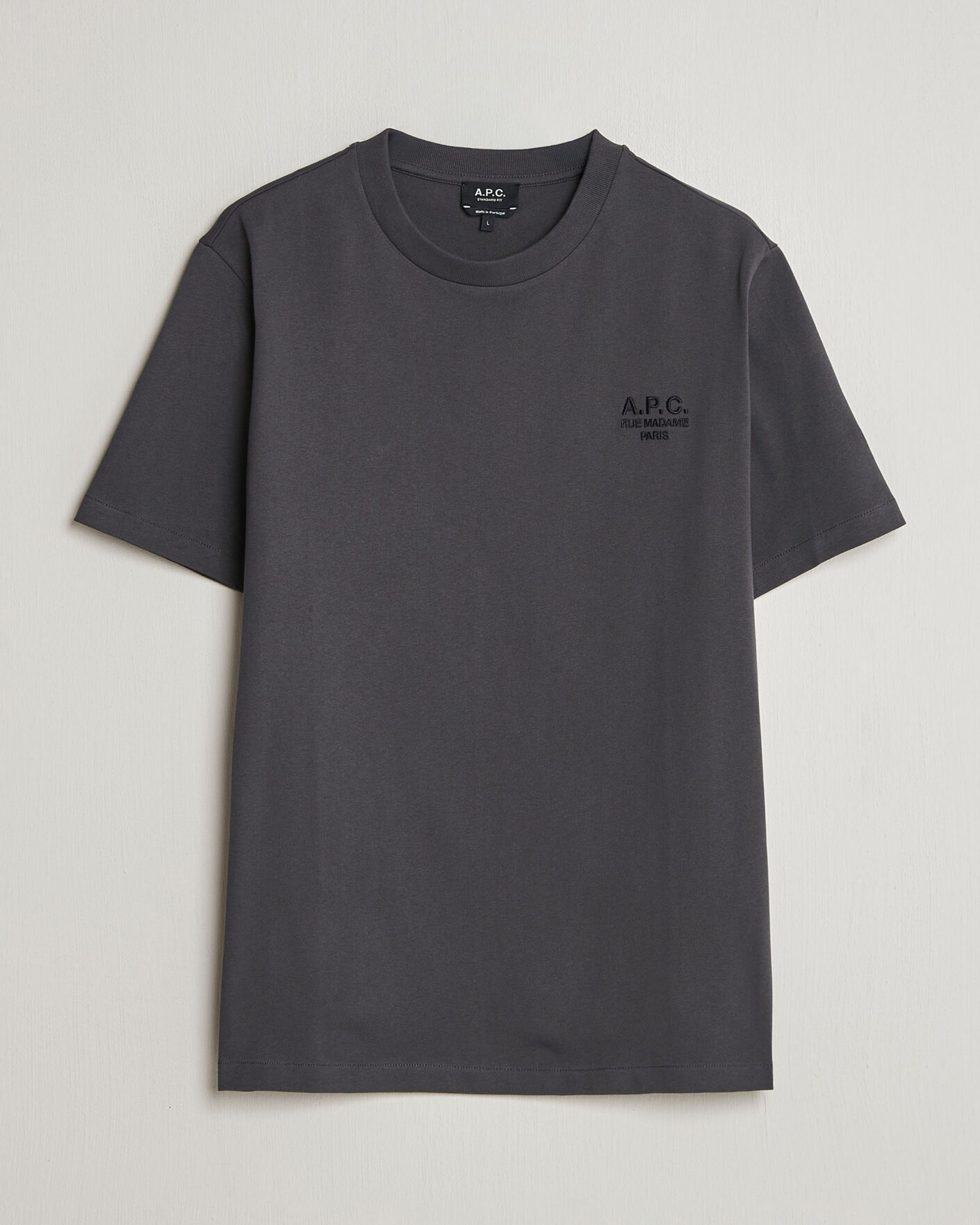 Men | T-Shirts | A.P.C. | Rue Madame T-Shirt Faded Black