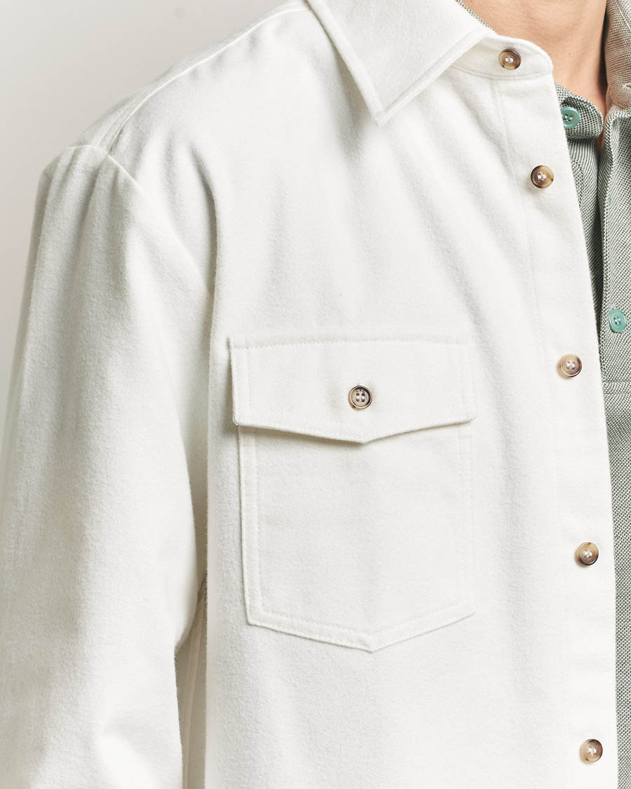 Men | Shirts | A.P.C. | Brushed Cotton Overshirt White