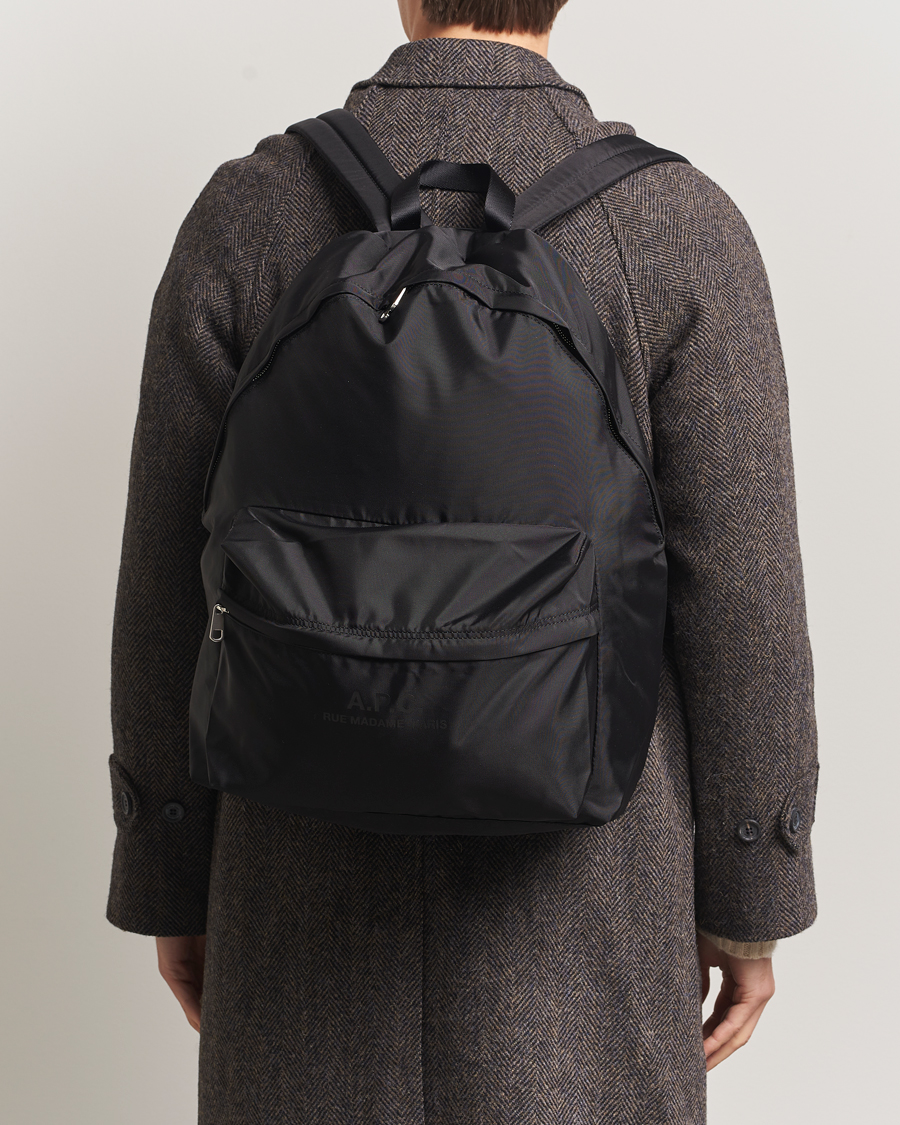 A.P.C. Backstage Nylon Cordura Backpack Black at CareOfCarl.com