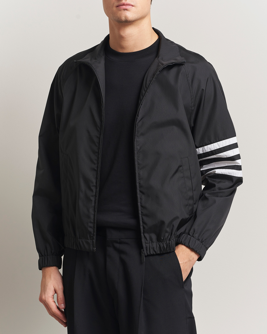 Men | Coats & Jackets | Thom Browne | Raglan 4 Bar Nylon Jacket Black