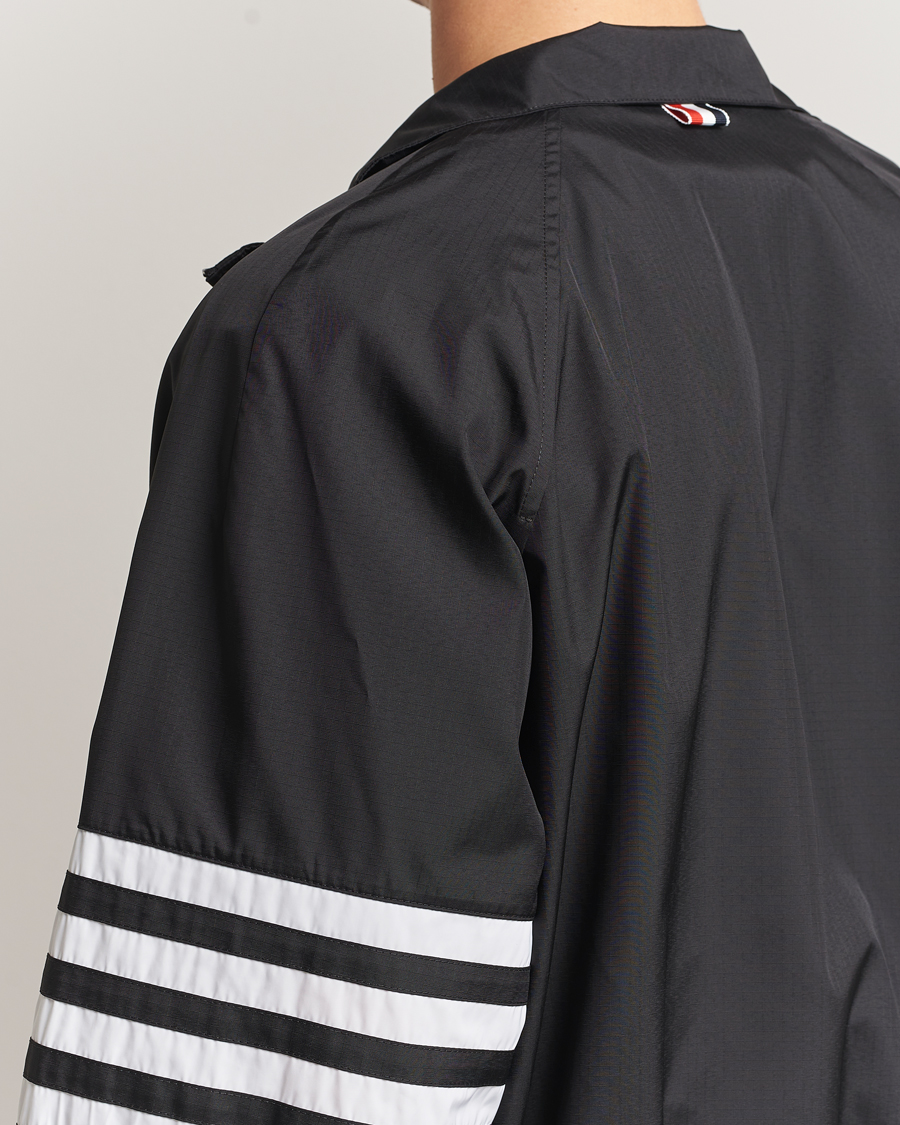 Men | Coats & Jackets | Thom Browne | Raglan 4 Bar Nylon Jacket Black