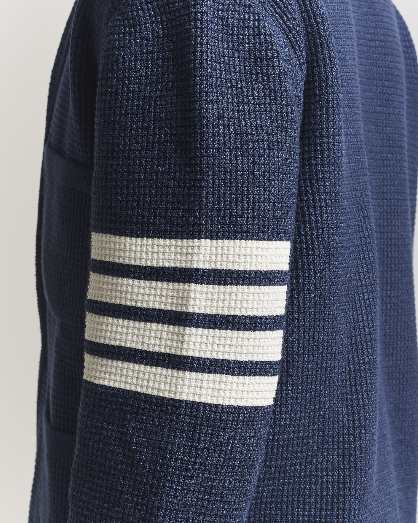 Men | Sweaters & Knitwear | Thom Browne | Textured 4 Bar Cardigan Jacket Navy