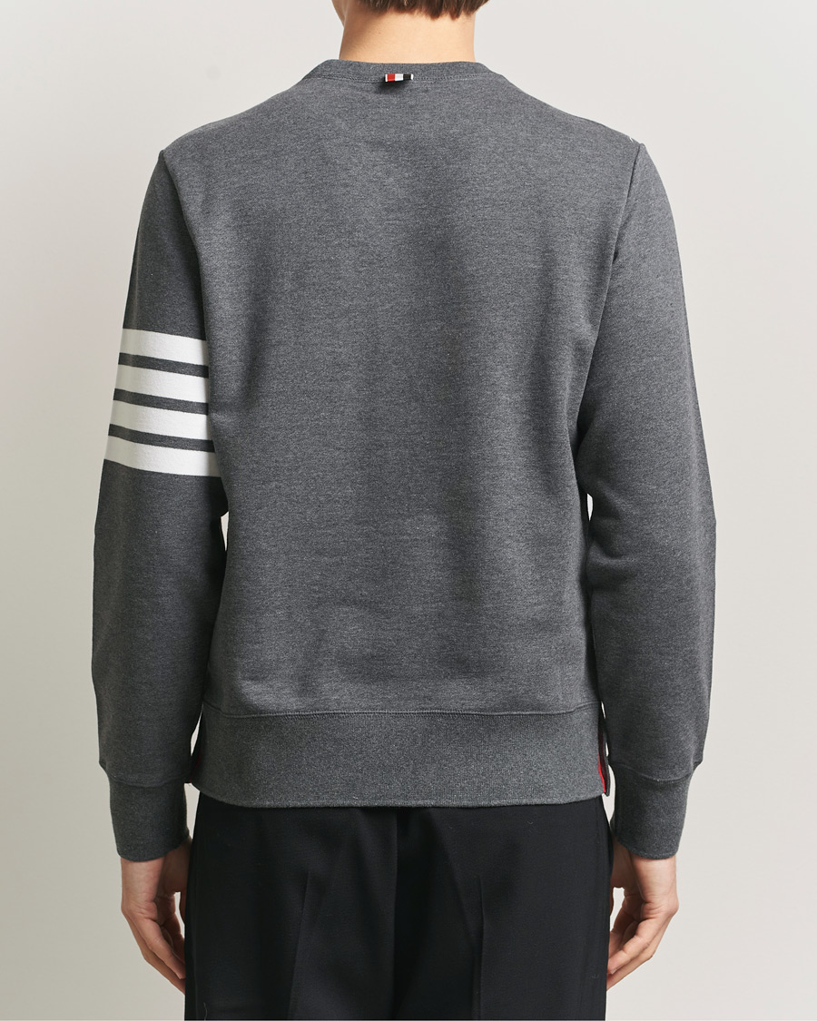 Men | Sweaters & Knitwear | Thom Browne | Classic 4 Bar Loopback Sweatshirt Dark Grey