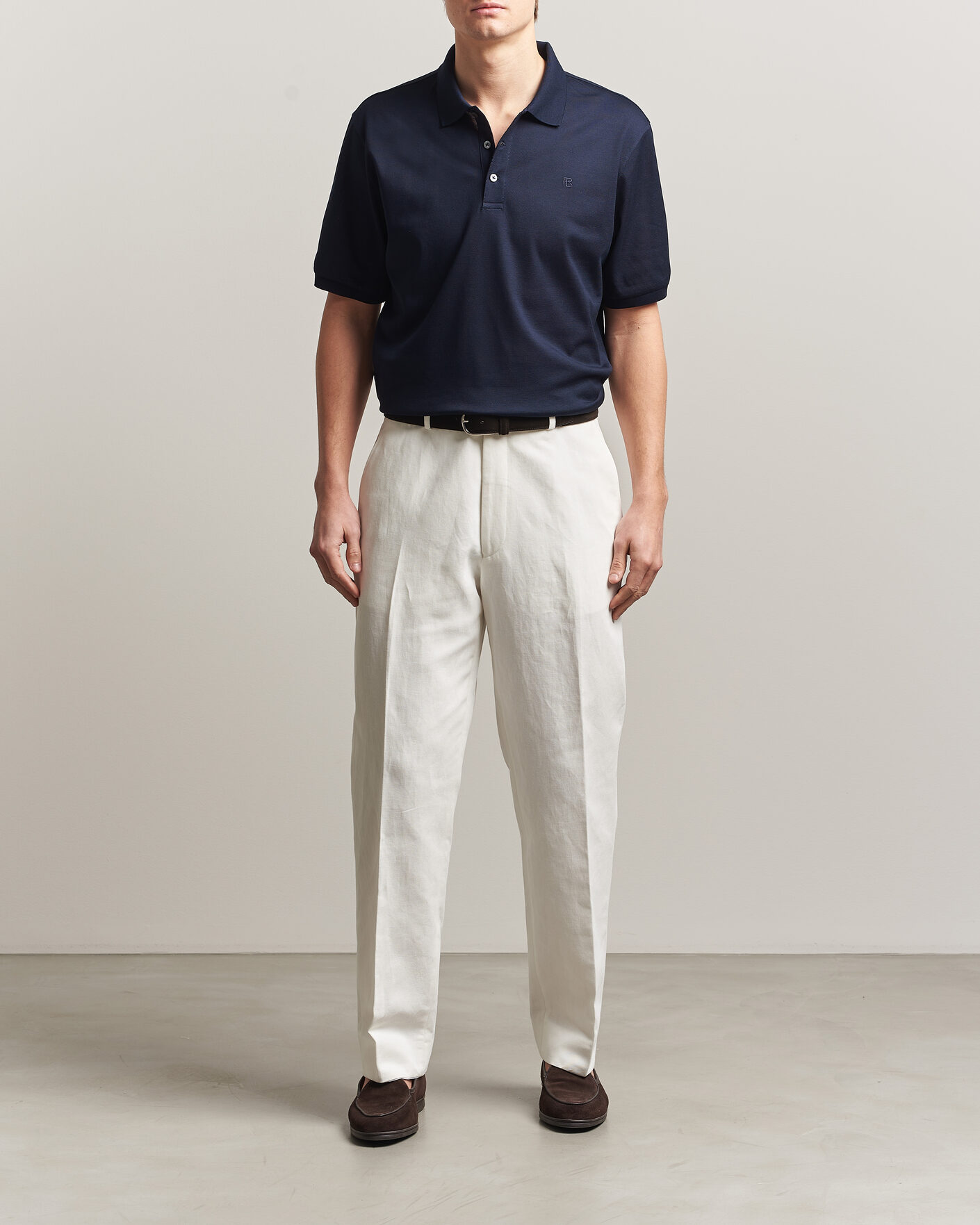 Men | Polo Shirts | Ralph Lauren Purple Label | Mercerized Cotton Polo Chairman Navy