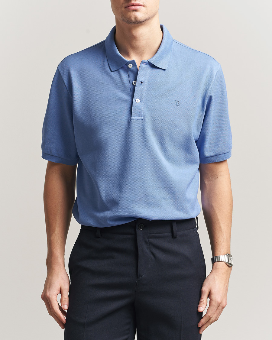 Ralph Lauren Purple Label Mercerized Cotton Polo Light Blue at