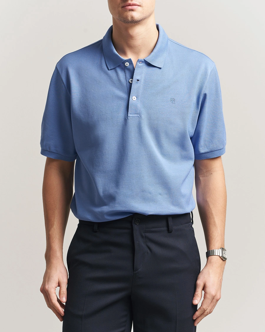 Men | Polo Shirts | Ralph Lauren Purple Label | Mercerized Cotton Polo Light Blue