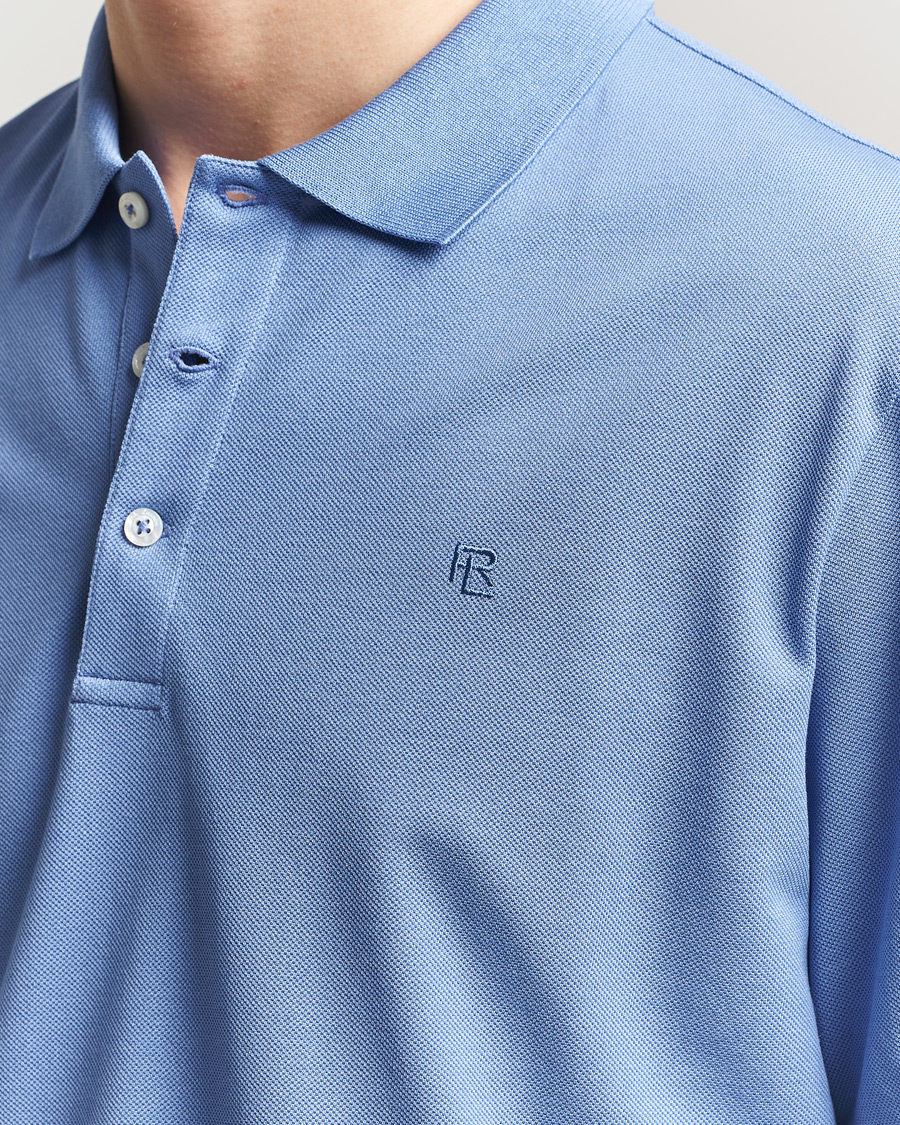 Men | Polo Shirts | Ralph Lauren Purple Label | Mercerized Cotton Polo Light Blue