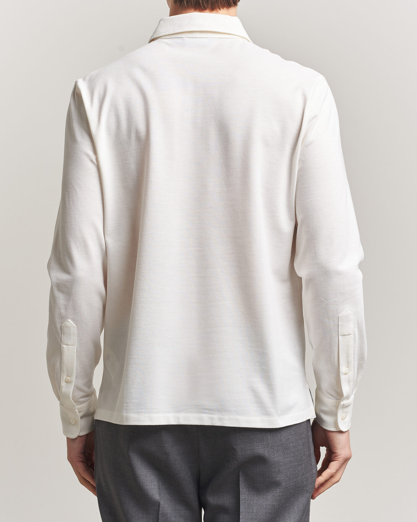 Ralph Lauren Purple Label Cotton/Cashmere Long Sleeve Polo Off