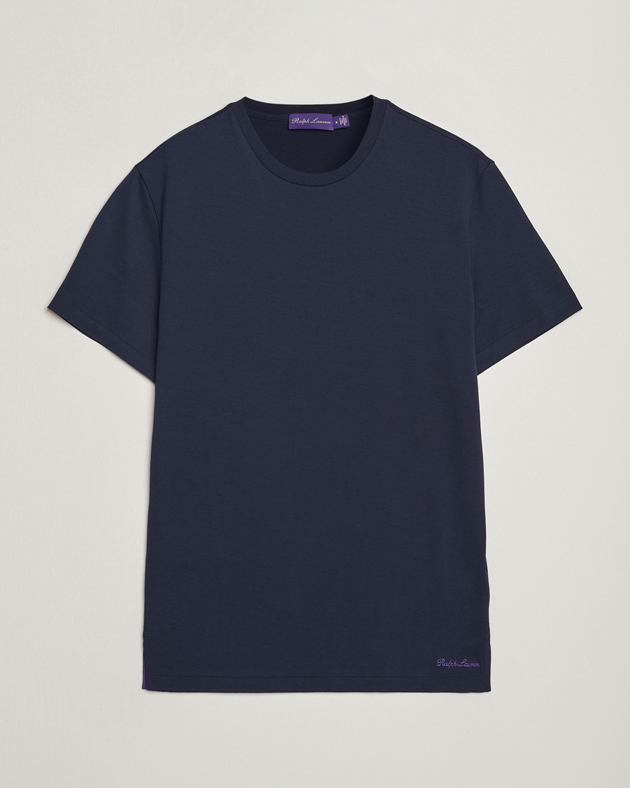 Men | T-Shirts | Ralph Lauren Purple Label | Luxury Cotton T-Shirt Chairman Navy