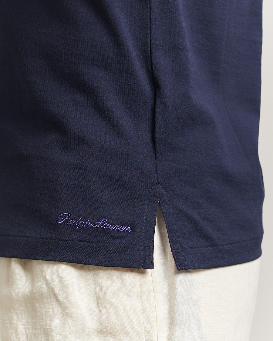 Men | T-Shirts | Ralph Lauren Purple Label | Luxury Cotton T-Shirt Chairman Navy