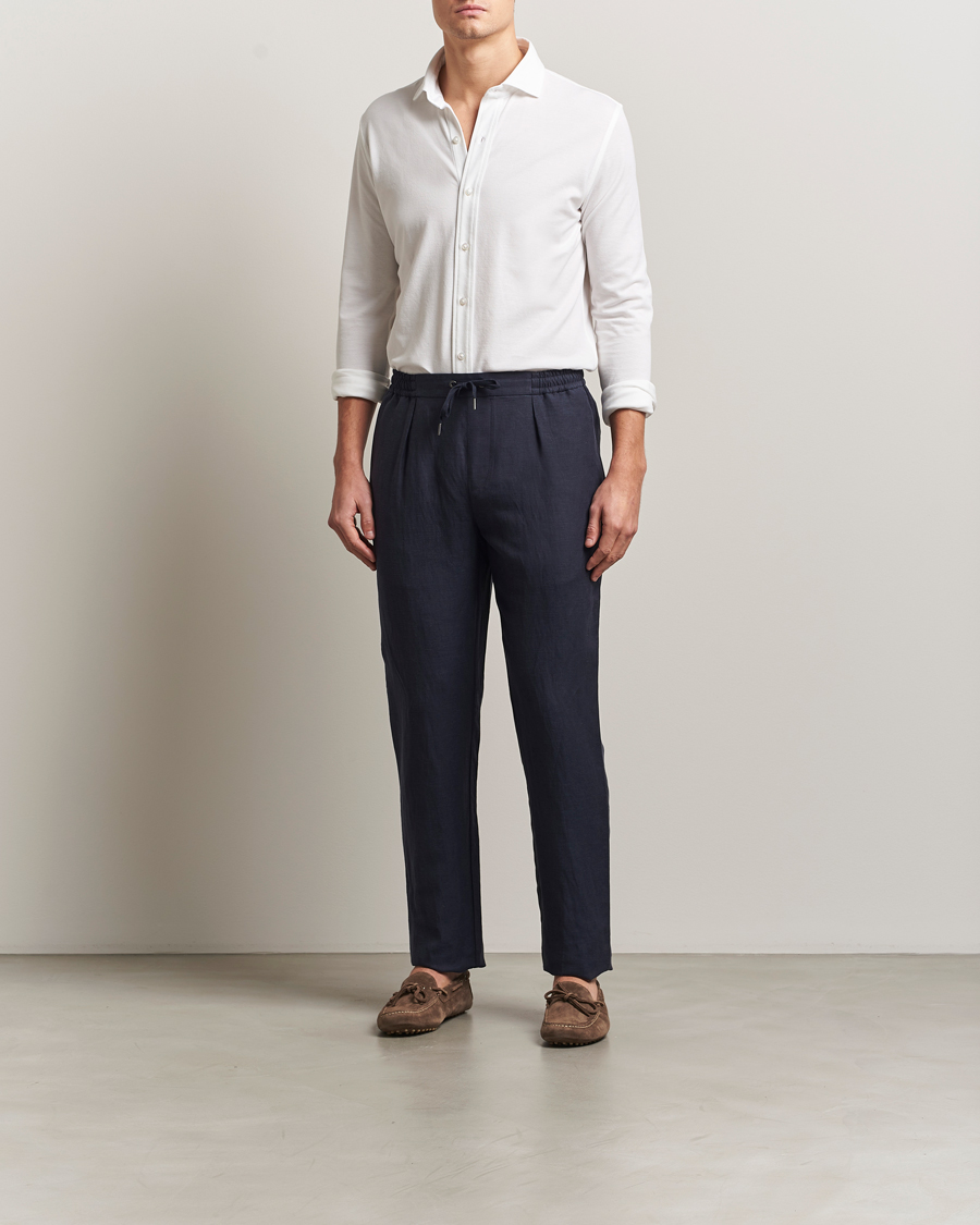 Men | Shirts | Ralph Lauren Purple Label | Washed Cotton Pique Shirt White