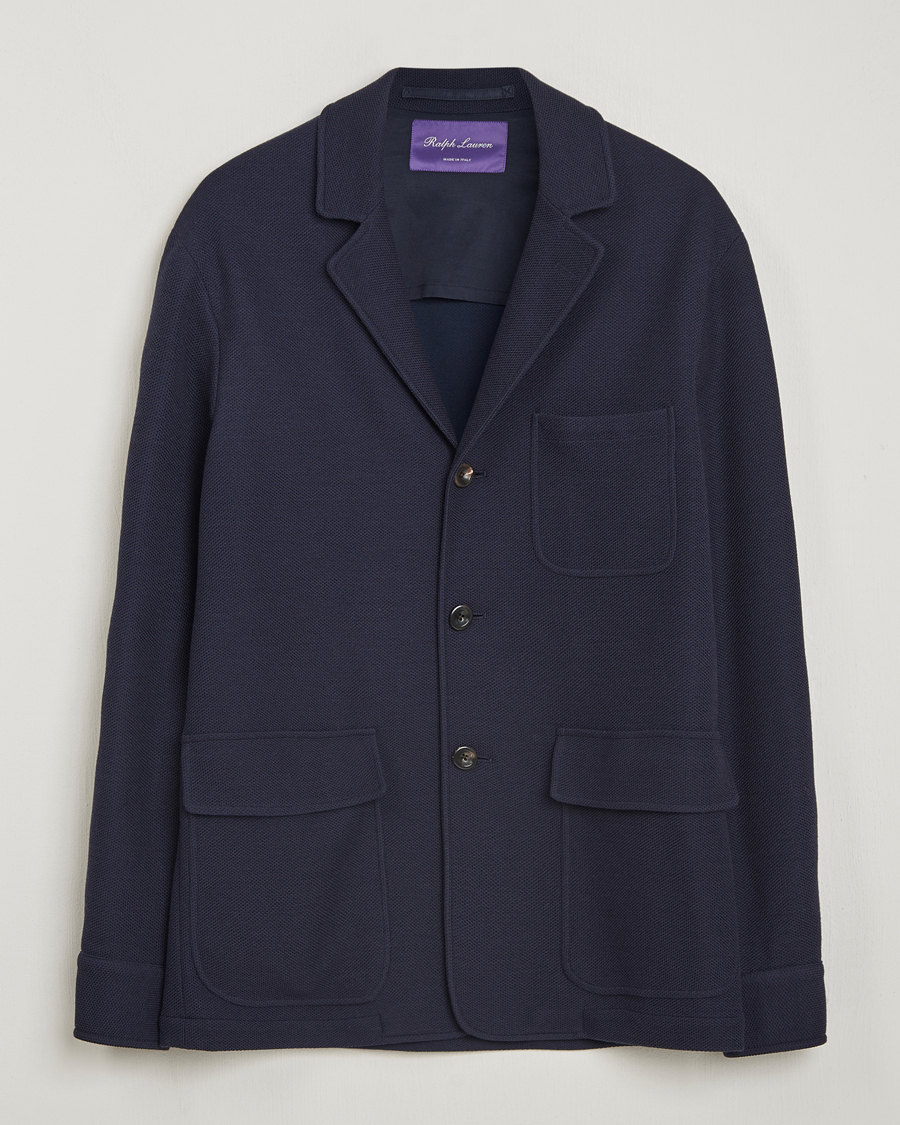Men | Blazers | Ralph Lauren Purple Label | Wool/Cotton Jacket Chairman Navy