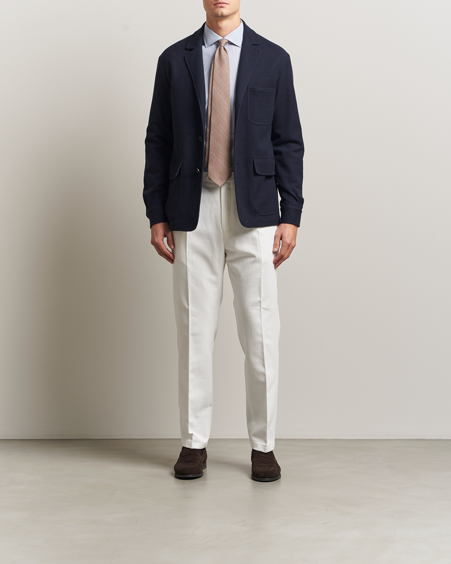 Men | Blazers | Ralph Lauren Purple Label | Wool/Cotton Jacket Chairman Navy