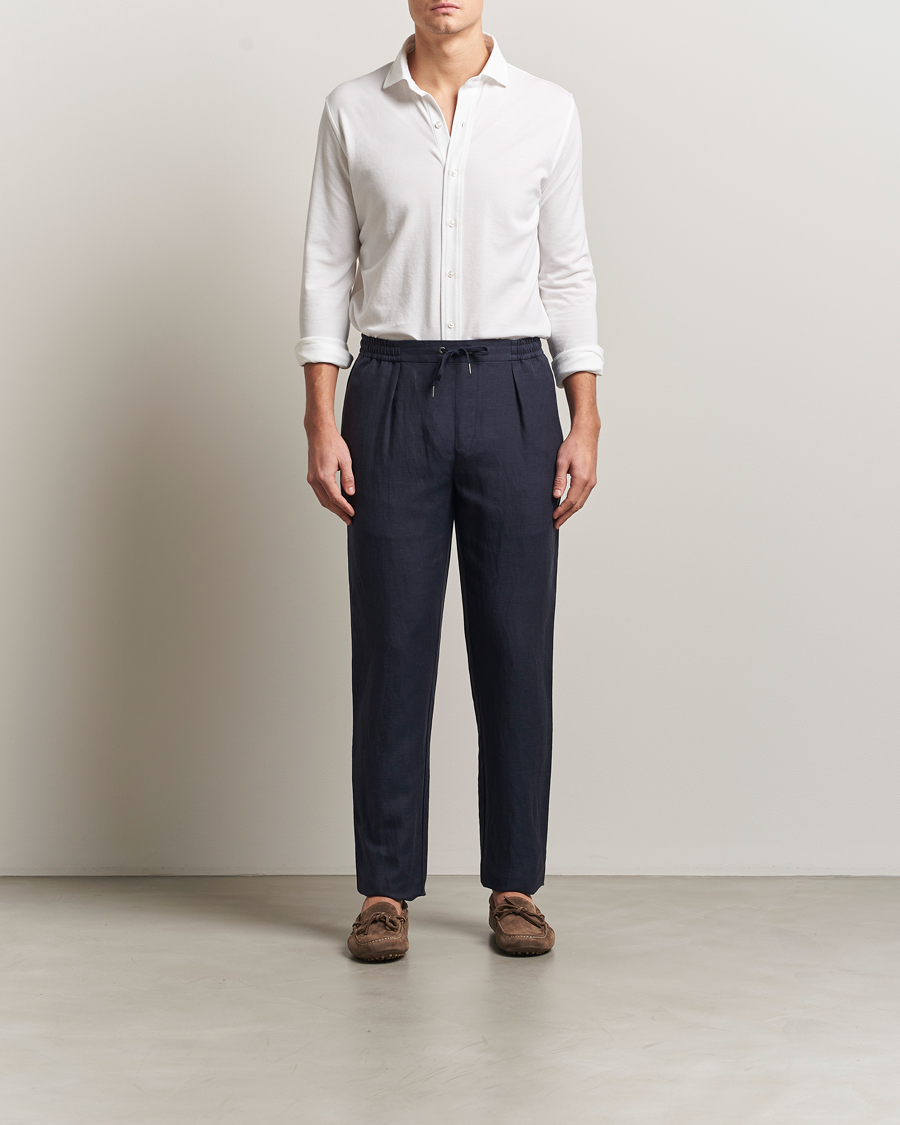 Men | Trousers | Ralph Lauren Purple Label | Dorset Drawstring Trousers Chairman Navy