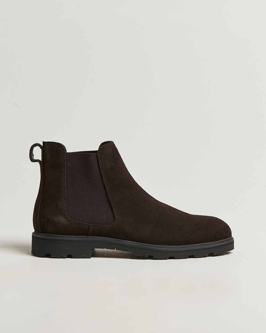 Men | Boots | UBR | Thunder Chelsea Suede Boot Dark Brown