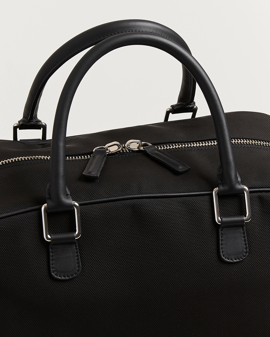 Men | Bags | Anderson's | Balistic Nylon/Leather Weekendbag Black