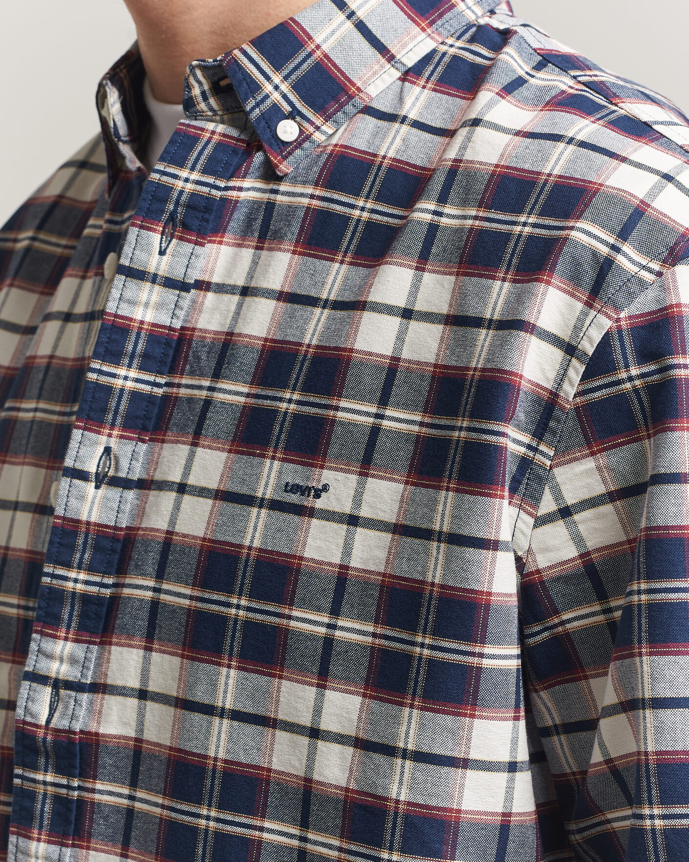 Men | Shirts | Levi's | Cotton Checked Shirt Dress Blues