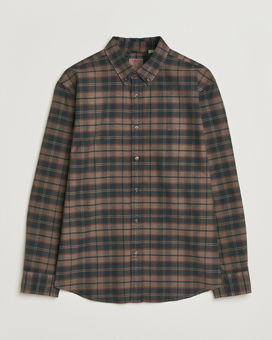 Men | Shirts | Levi's | Cotton Checked Shirt Chocolate