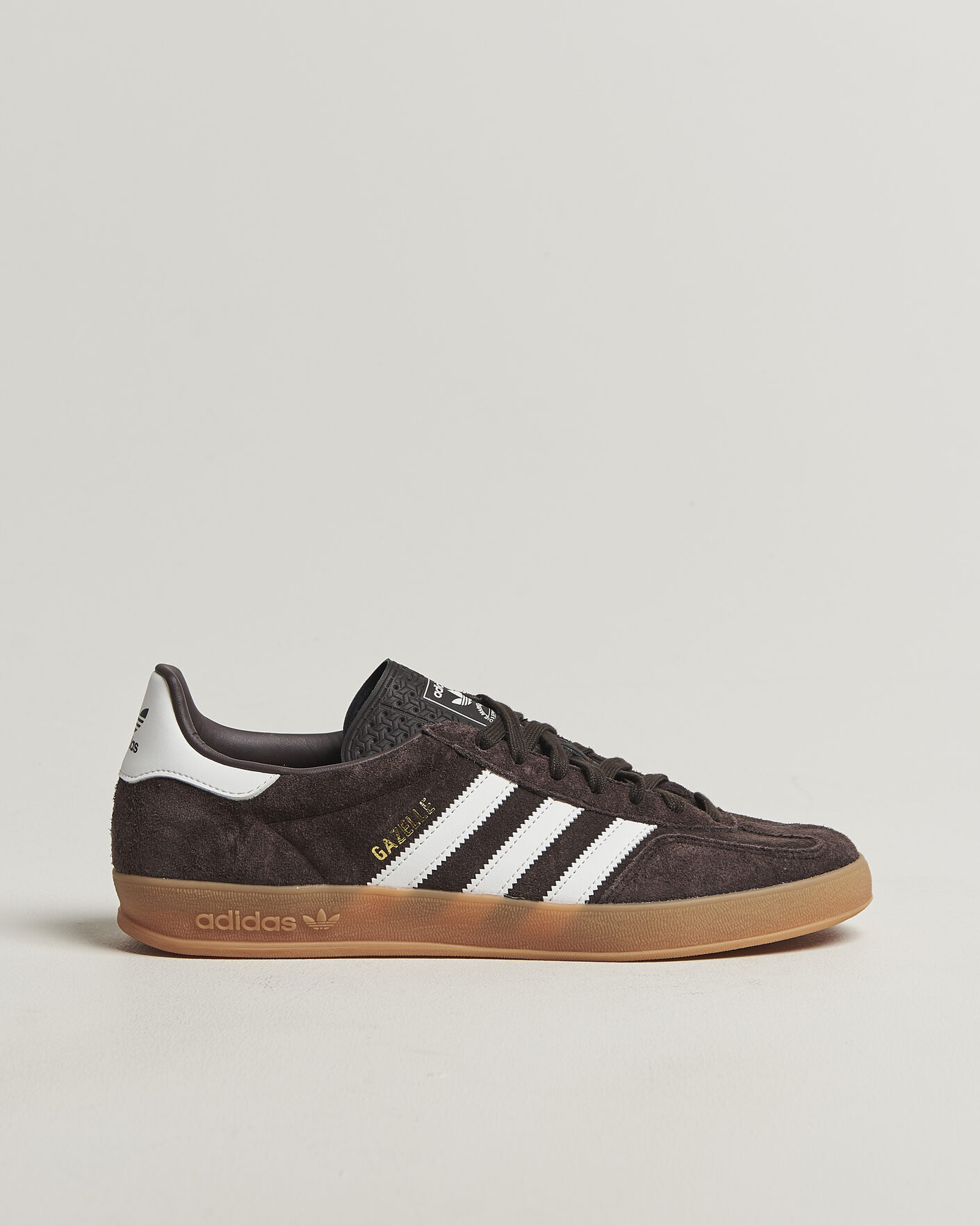 adidas Originals Gazelle Indoor Sneaker Brown/White at CareOfCarl.com