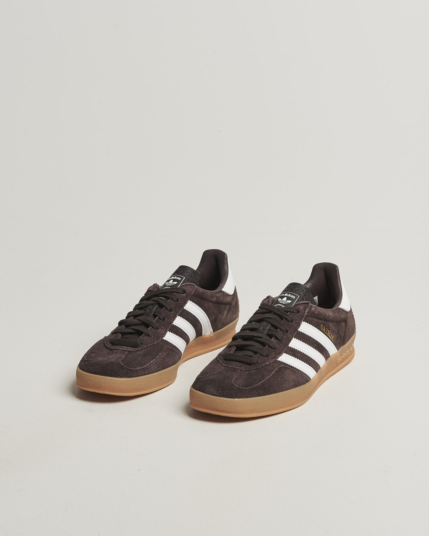 adidas Originals Gazelle Indoor Sneaker Brown/White at CareOfCarl.com