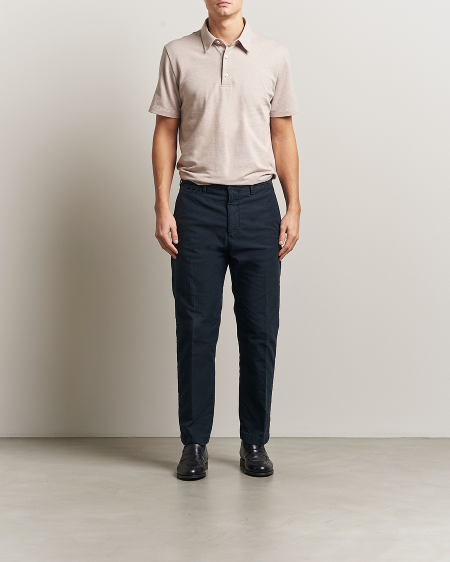 Men | Polo Shirts | Brioni | Short Sleeve Cotton Piquet Polo Beige