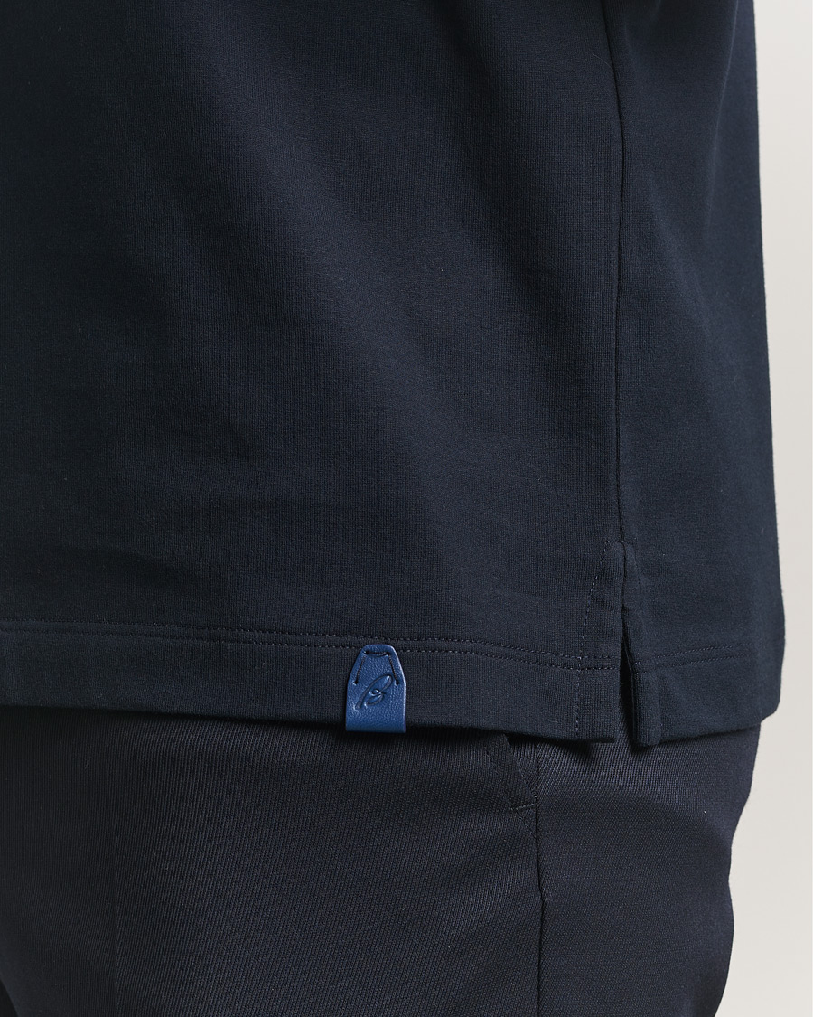 Men | T-Shirts | Brioni | Short Sleeve Cotton T-Shirt Navy