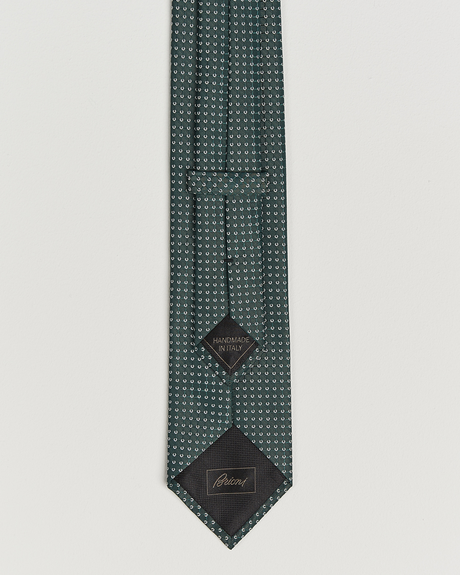 Men | Ties | Brioni | Microstructure Silk Tie Green