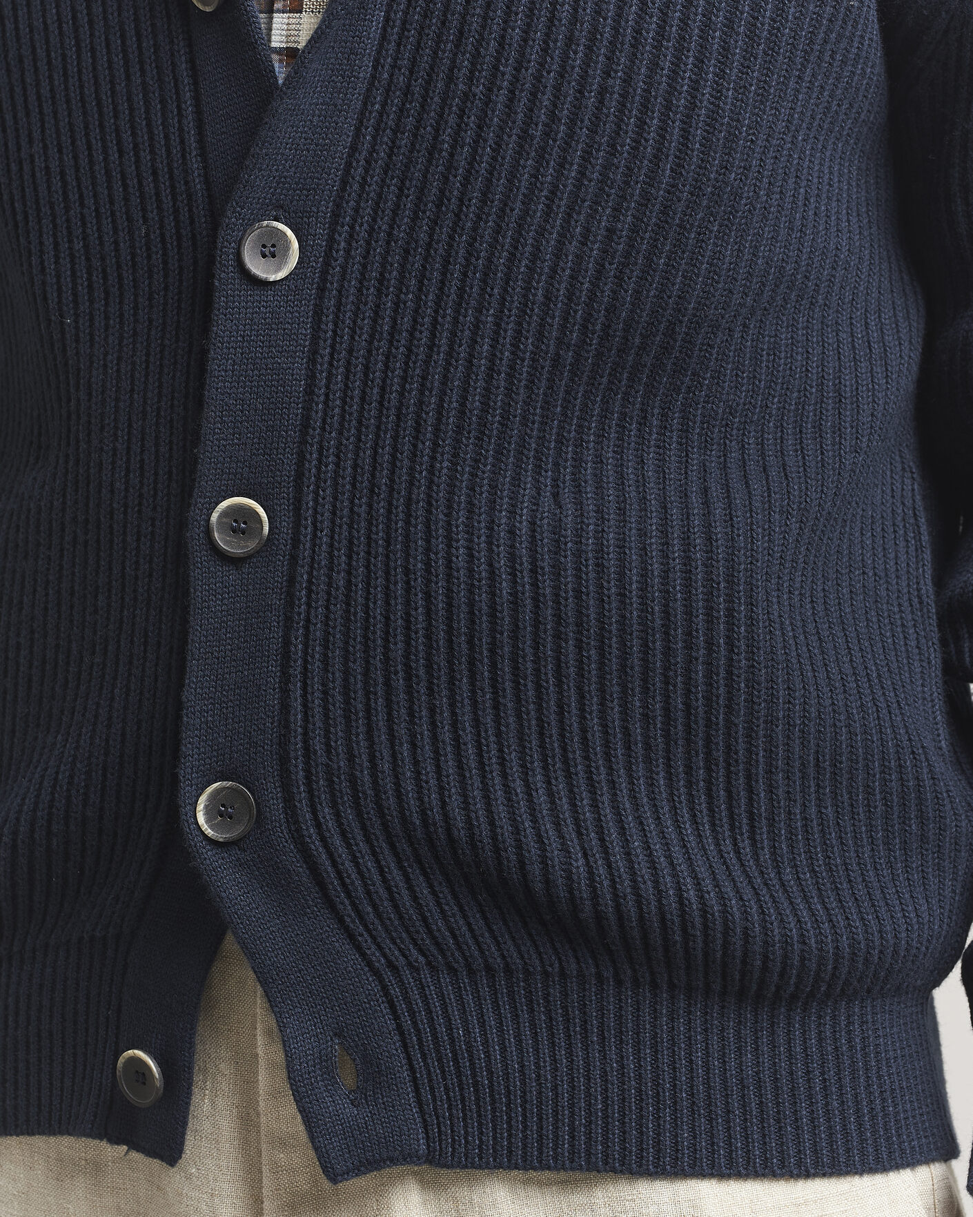 Men | Sweaters & Knitwear | Altea | Cotton/Cashmere Shawl Cardigan Navy