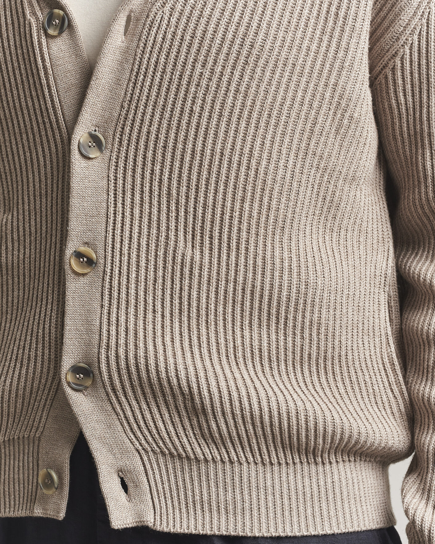 Men | Sweaters & Knitwear | Altea | Cotton/Cashmere Shawl Cardigan Taupe
