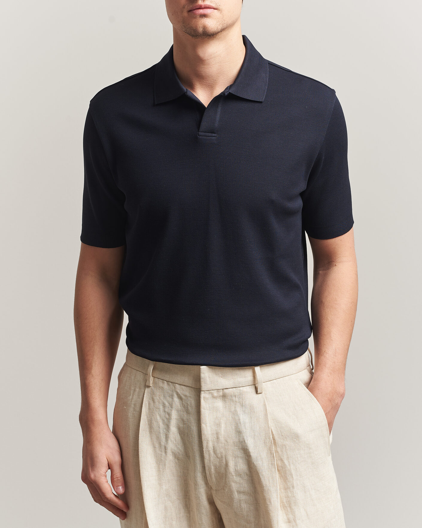 Men | Polo Shirts | Altea | Jersey Piquet Polo Navy