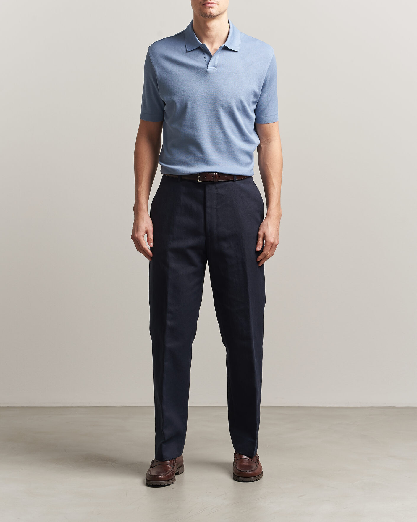 Men | Polo Shirts | Altea | Jersey Piquet Polo Light Blue