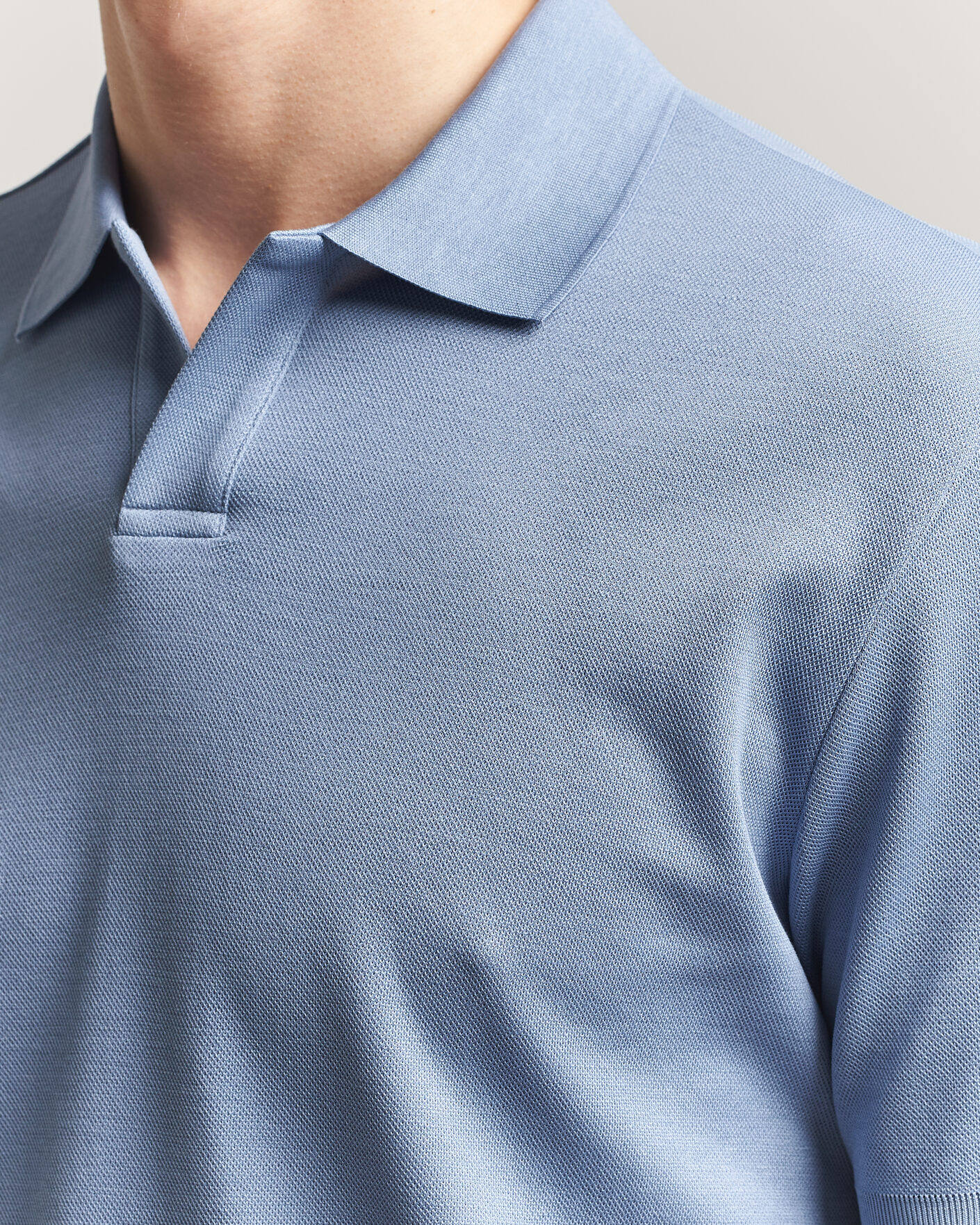 Men | Polo Shirts | Altea | Jersey Piquet Polo Light Blue